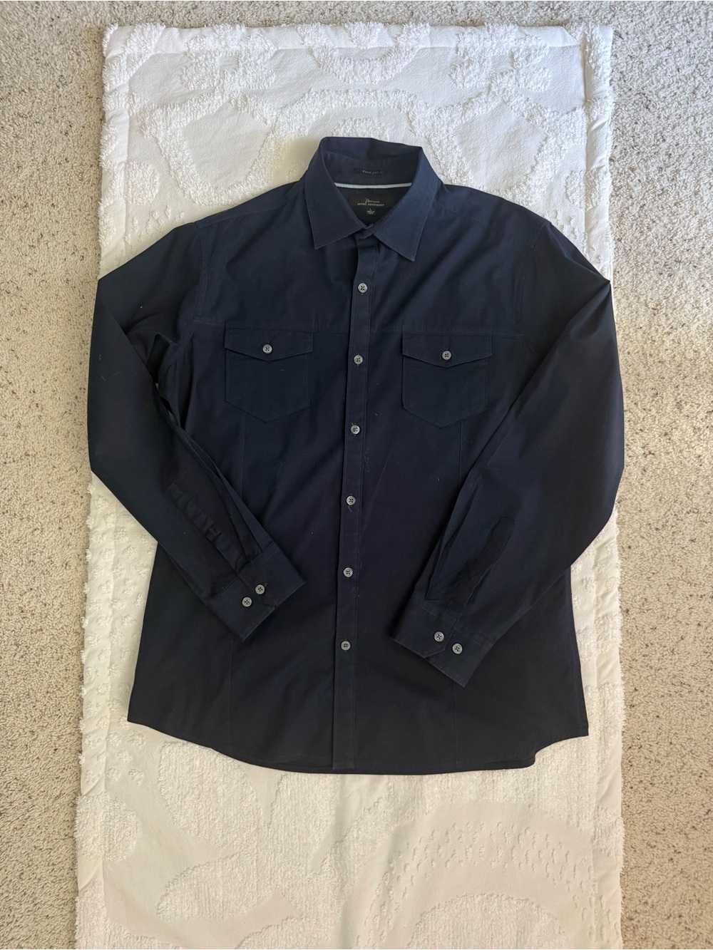 Mark Anthony Dark Navy/Indigo Button-Up Shirt
